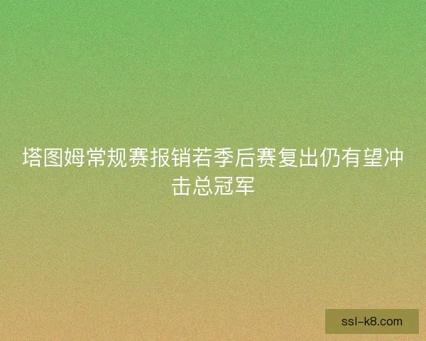 塔图姆常规赛报销若季后赛复出仍有望冲击总冠军 塔图姆常规赛报销若季后赛复出仍有望冲击总冠军